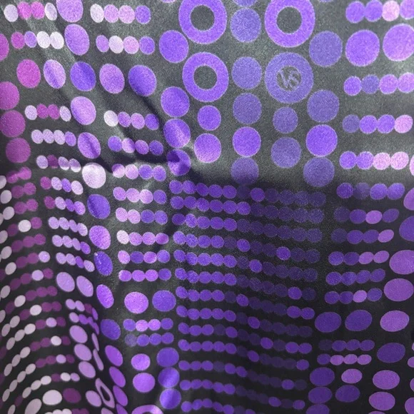 NWOT Victoria's Secret Patterned Satin Pajama Set Women’s L Purple